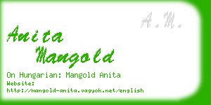 anita mangold business card